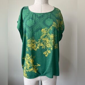 Cabi Green and Yellow Women's Top